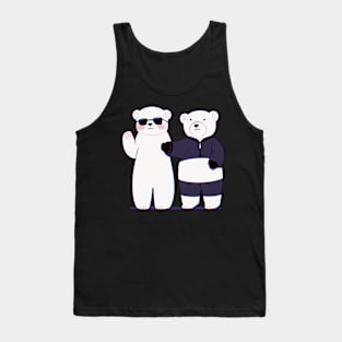 Sunglass Polar Bear with Buddy Bear Tank Top